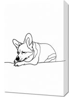 Obraz 40x60cm Śpiący Corgacz