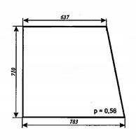 szyba boczna - bok do ciągnika MTZ Belarus kabina Szyszka Sapieżyn