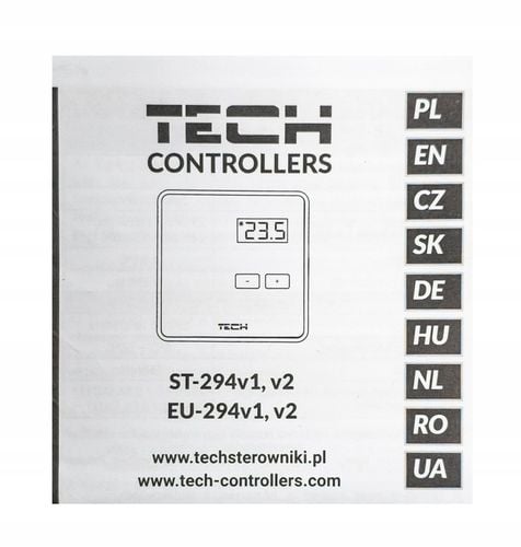 STEROWNIK REGULATOR TERMOSTAT POKOJOWY PRZEWODOWY TECH ST-294 v1 BIAŁY na Arena.pl