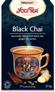Herbata czarna black chai z imbirem i cynamonem bio 17 x 2,2 g 37,4 g - yogi tea
