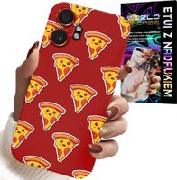 ETUI DO SAMSUNG XCOVER 7 PRO - WZÓR Z WESOŁĄ PIZZĄ NA CZERWONYM TLE
