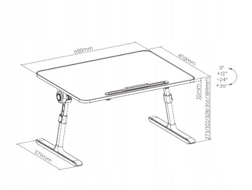 Elegancki Stolik PODSTAWKA STOJAK pod LAPTOPA Regulacja Wysokości Duży Blat na Arena.pl