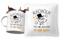 Dla Alkoholika Zestaw Poduszka + Kubek Na Prezent Z Nadrukiem Ze Zdjęciem