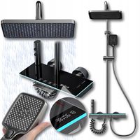 PRYSZNIC KOLUMNOWY Z WYŚWIETLACZEM LCD BATERIĄ TERMOSTATEM DESZCZOWNICA 4w1