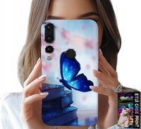 ETUI DO HUAWEI P20 PRO - NIEBIESKI MOTYLEK, MOTYL, DAMSKIE WZORY