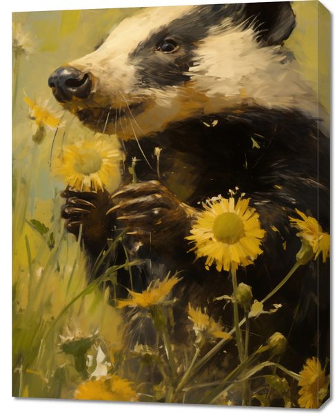 Obraz 70x90cm Łąka w Oczach Borsuka zdjęcie 1