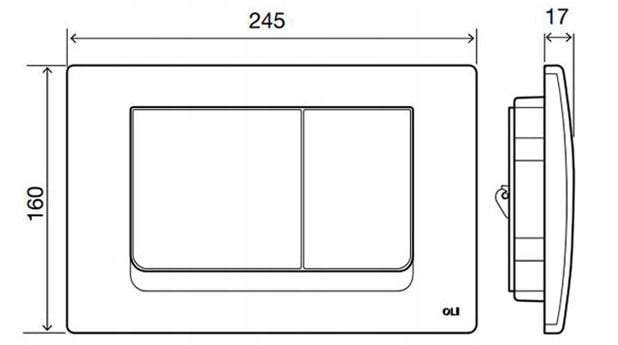 Przycisk spłukujący SLIM BIAŁY do wc KOŁO SLIM zdjęcie 3