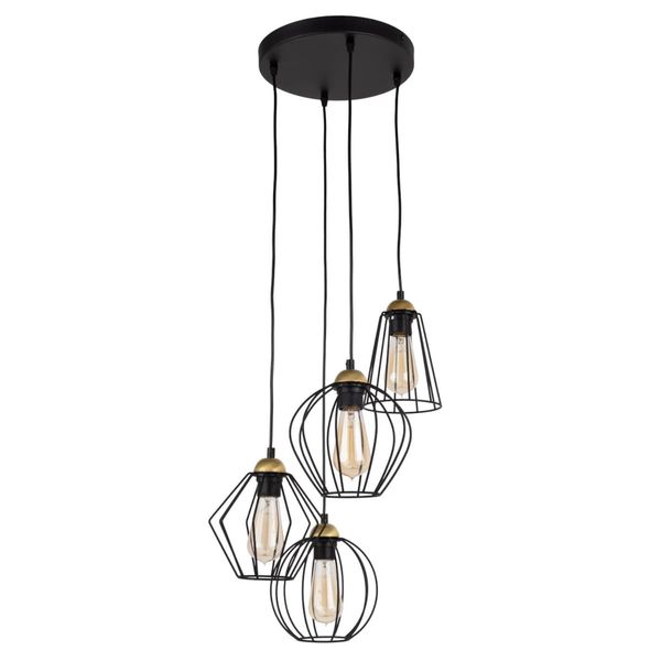 Zwisająca lampa kaskada Galaxy 2713 TK Lighting loftowa metalowa czarna zdjęcie 2