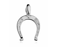 Delikatny srebrny wisiorek gładka podkowa szczęścia podkówka srebro 925 KS0119