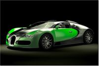 120CM 80CM OBRAZ ŚCIENNY ZIELONE BUGATTI VEYRON