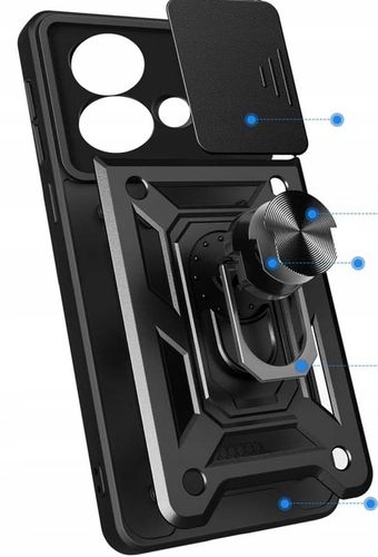 Etui do MOTOROLA EDGE 40 NEO PANCERNE RING 360° Szkło 3D z czytnikiem linii na Arena.pl