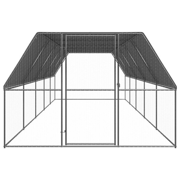 Klatka zewnętrzna dla kurcząt, 3x10x2 m, stal galwanizowana zdjęcie 2