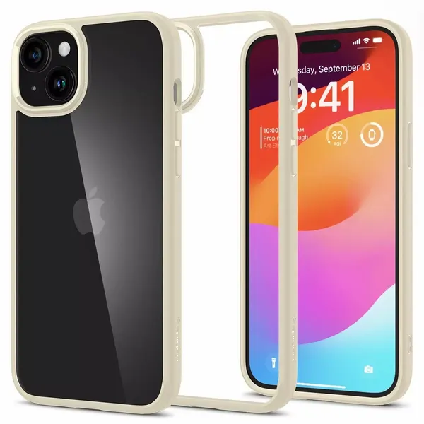 Etui Spigen Ultra Hybrid do iPhone 15 - beżowe zdjęcie 1