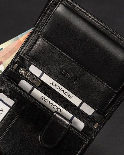 elegancki, skórzany portfel męski - rovicky na Arena.pl