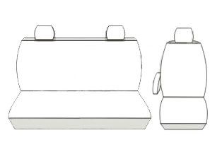 Pokrowce MIAROWE do Opel Vivaro III C 3 osobowy 2+1 od 2019r. P4 na Arena.pl