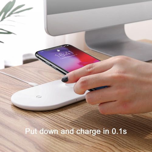 Baseus ładowarka indukcyjna Smart 2w1 biała na Arena.pl