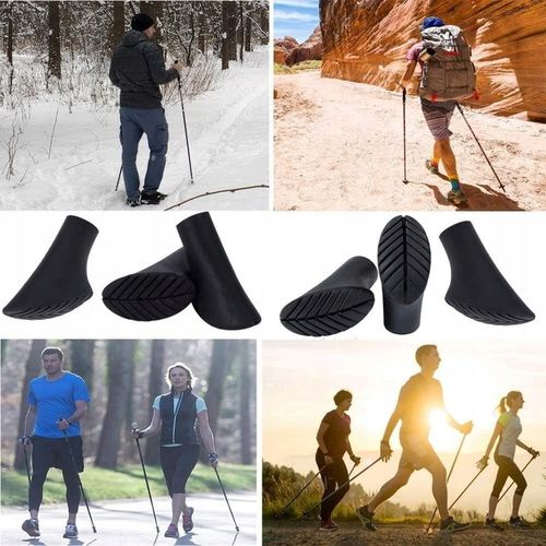 Nakładki Końcówki do Kijków Nordic Walking Trekkingowych Chodzenia mix 30x na Arena.pl