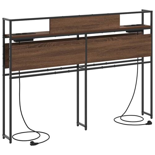 Zagłówek do przechowywania z półką Brązowy dąb 135 cm na Arena.pl