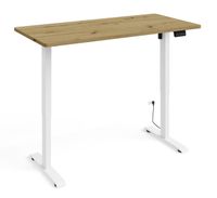 Biurko elektryczne BIMOTION 1S 120x65x2,5 cm 73-120 cm biały/dąb artisan