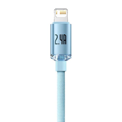 Kabel USB do iP Baseus Crystal Shine, 2.4A, 1.2m (niebieski) na Arena.pl
