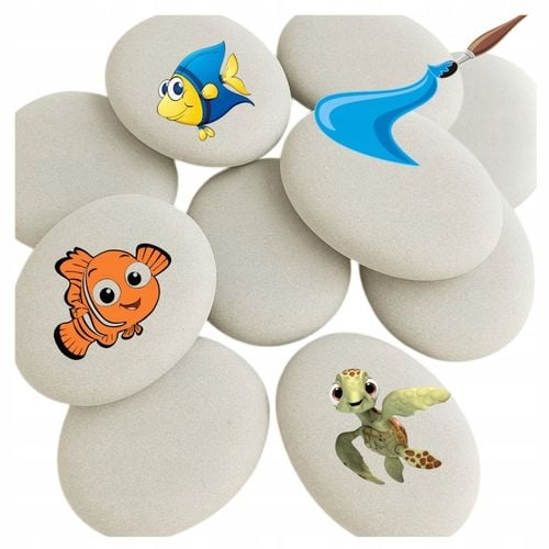 KAMIENIE DO MALOWANIA BIAŁE OWALNE 5-8CM ZESTAW 10SZT ROZWIJANIE na Arena.pl