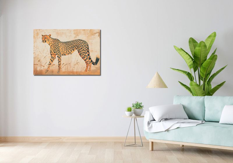 Obraz 90x60cm Gepard w Ruchu zdjęcie 2