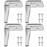 Noga nóżka meblowa do sofy tapicerki, H-100, Chrom połysk, 4 sztuki