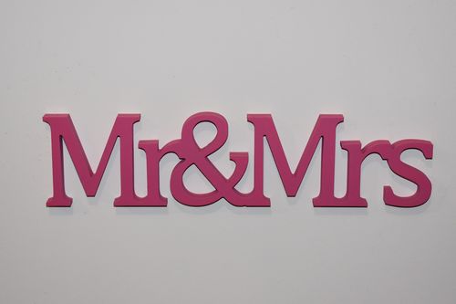 Napis 3D Mr&Mrs na Arena.pl