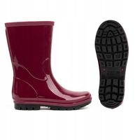 Kalosze damskie bordowe na działkę do ogrodu LEKKIE POLSKIE GUMOWCE ROMA 38