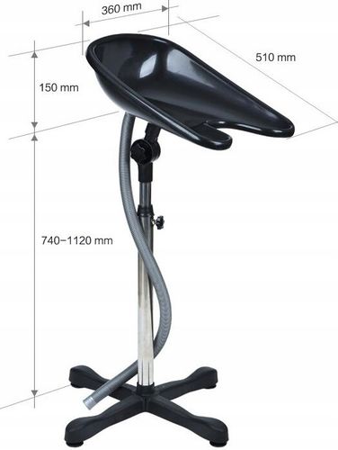 Przenośna myjka myjnia fryzjerska na statywie regulowana + wąż na Arena.pl