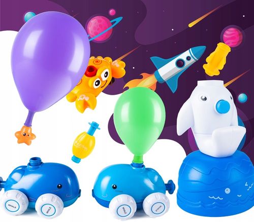 WYRZUTNIA SAMOCHODÓW RAKIET NAPĘD BALONOWY INTERAKTYWNA AUTO POMPKA PREZENT na Arena.pl