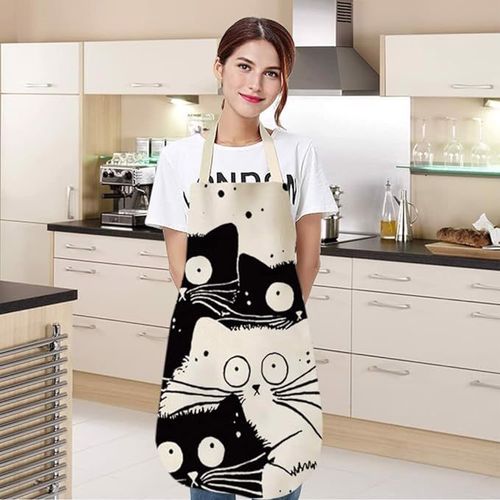 Fartuch kuchenny wzór z kotami kreskówkowy na Arena.pl