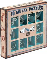 10 ŁAMIGŁÓWEK METALOWYCH niebieski zestaw Metal Puzzles łamigłówki METAL