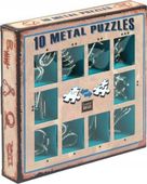 10 ŁAMIGŁÓWEK METALOWYCH niebieski zestaw Metal Puzzles łamigłówki METAL