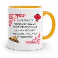 Kubek Żółty Śmieszny Zabawny Stare Chińskie Z Nadrukiem Ze Zdjęciem