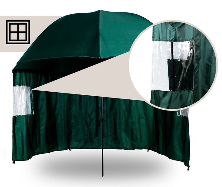 DUŻY PARASOL WĘDKARSKI 240cm WODOODPORNY namiot Z BOKAMI na ryby PARASOL zdjęcie 2