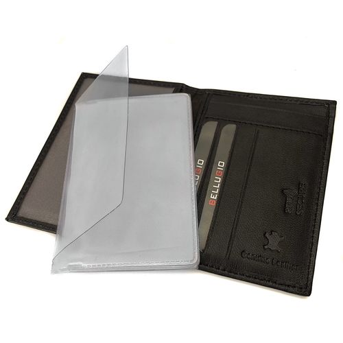 skórzane etui z systemem rfid - czekoladowy brąz na Arena.pl