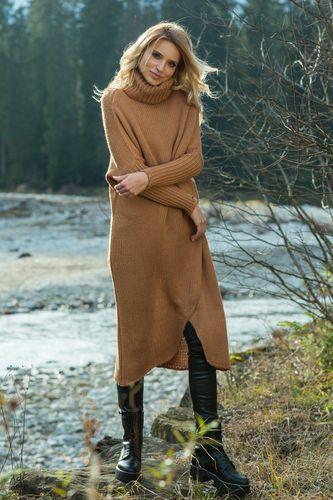 Sweter maxi F621 Espresso UNI na Arena.pl