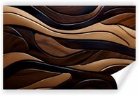 Fototapeta PREMIUM STRUKTURA ZMYWALANA NA WYMIAR brązowa drewniana mozaika