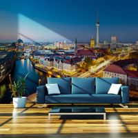 Fototapeta - Berlin view from Fischerinsel (night) 350x270
