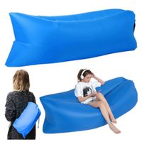 Lazy bag sofa nadmuchiwana rozkładana na plaże materac jasny niebieski