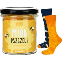 MIÓD PSZCZELI W SŁOIKU SOXO PREZENT DLA FACETA CHŁOPAKA SKARPETY ROZM 40-45