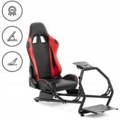 FOTEL GAMINGOWY WYŚCIGOWY RAJDOWY ERGONOMICZNY WSPORNIK KIEROWNICY PEDAŁÓW