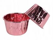 PAPILOTKI FOREMKI do babeczek różowe złoto 50 szt