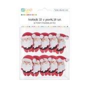 NAKLEJKI 3D Z PIANKI 10 SZT MIKOŁAJE KSPI-411 DP CRAFT