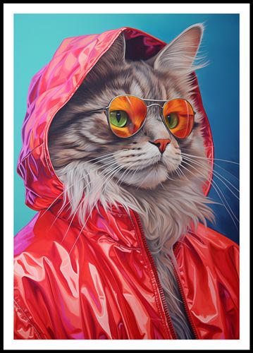 Plakat 68x98cm Kot w Stylu na Arena.pl