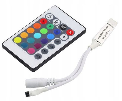 ZESTAW LED TAŚMA 2m RGB 5050 60/M +ZASILACZ, PILOT na Arena.pl