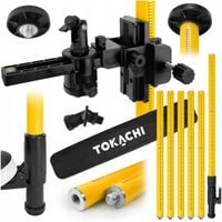 TYCZKA ROZPOROWA STATYW 420 CM DO LASERA POZIOMICY ADAPTER DO SKOSÓW ZESTAW