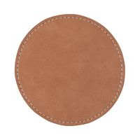 Skórzana okrągła podkładka pod kubek do sublimacji - brązowa
