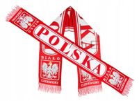 SZALIK KIBICA *POLSKA* TKANY 148x20 CM REPREZENTACJA POLSKI